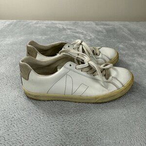 Veja White Leather Sneakers Size 6 US/4 UK/37 EU
